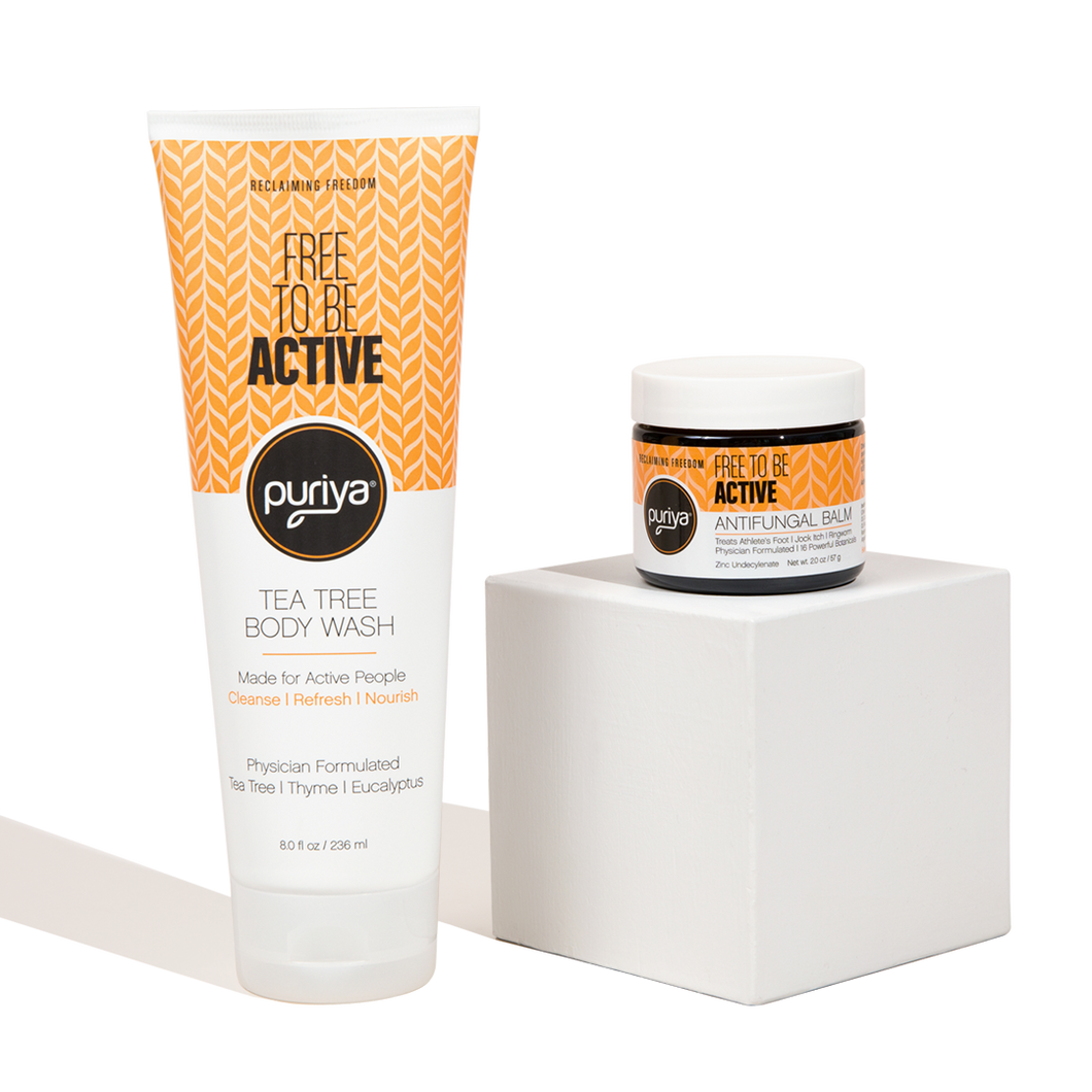 Free To Be Active Antifungal Balm and Free To Be Active Tea Tree Body Wash Bundle