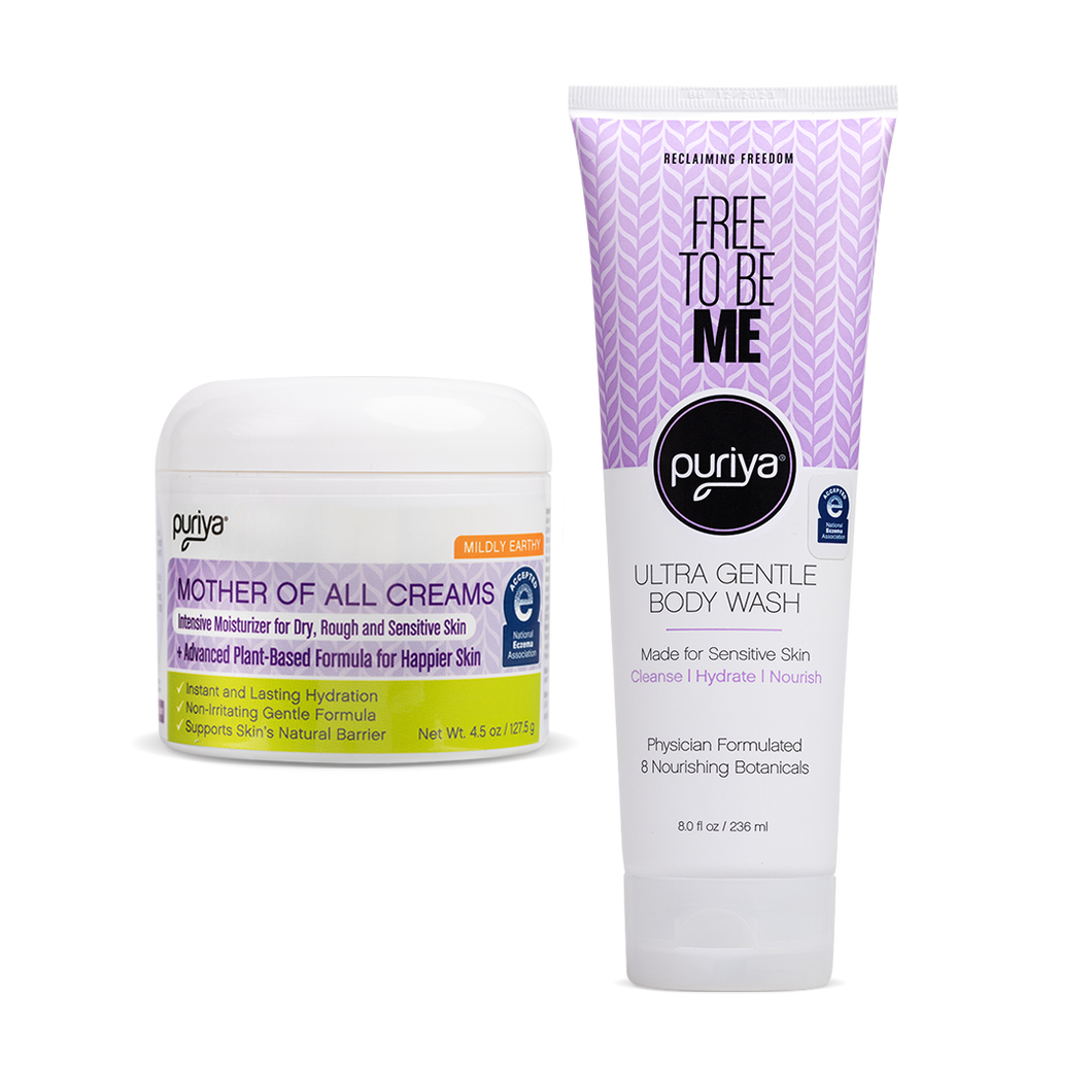 Mother of All Creams (Mildly Earthy) and Free to Be Me Ultra Gentle Body Wash Bundle